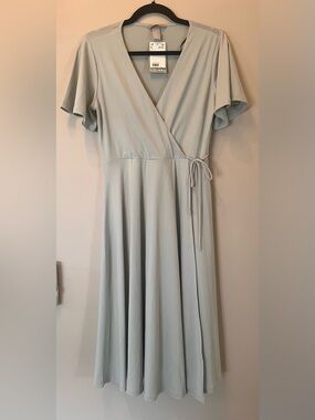 H&M light blue/green midi dress